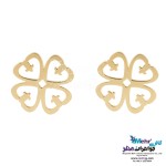 گوشواره طلا - طرح شبدر چهار برگ