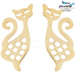 گوشواره طلا - طرح گربهی اشرافی