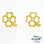 گوشواره طلا - طرح شبدر چهار برگ