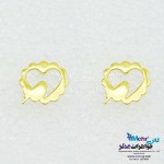گوشواره طلا - طرح پرنده و قلب