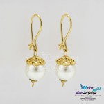 گوشواره طلا - طرح مروارید نشان