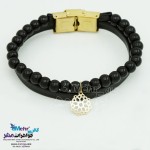 دستبند طلا و سنگ - طرح برف