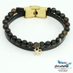 دستبند طلا و سنگ - طرح پروانه
