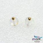 گوشواره طلا - طرح حباب هفت رنگ