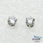 گوشواره طلا - طرح تک سنگ