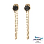 گوشواره طلا - طرح سنگ مشکی
