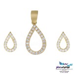 نیم ست طلا - آویز و گوشواره - طرح اشک