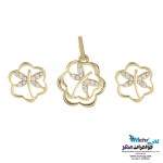 نیم ست طلا - آویز و گوشواره - طرح سنجاقک