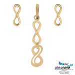 نیم ست طلا - آویز و گوشواره - طرح بی‌نهایت