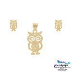 نیم ست طلا - آویز و گوشواره - طرح جغد