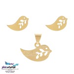 نیم ست طلا - آویز و گوشواره - طرح پرنده