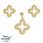 نیم ست طلا - آویز و گوشواره - طرح ون‌کلیف