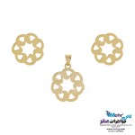 نیم ست طلا - آویز و گوشواره - طرح قلب