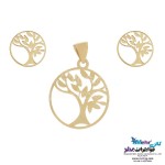 نیم ست طلا - آویز و گوشواره - طرح درخت