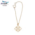 آویز ساعت طلا - طرح گل