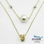 گردنبند طلا - طرح مروارید نشان