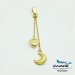 آویز طلا - طرح ماه و قلب