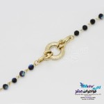 دستبند طلا و مهره - طرح حلقههای تودرتو