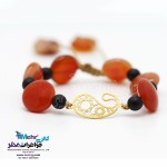 دستبند طلا و سنگ - طرح بته‌جقه