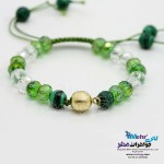 دستبند طلا و مهره - طرح گوی