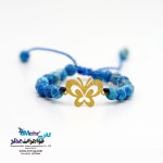 دستبند طلا و سنگ - طرح پروانه