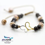 دستبند طلا و سنگ - طرح پروانه