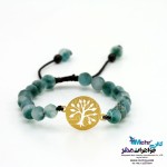 دستبند طلا و سنگ - طرح درخت زندگی