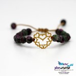 دستبند طلا و سنگ - طرح قلب