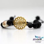 دستبند طلا و سنگ - طرح شمسه