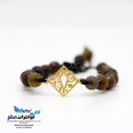 دستبند طلا و سنگ - طرح اسلیمی