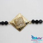 دستبند طلا و سنگ - طرح اسلیمی
