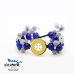 دستبند طلا و سنگ - طرح برف