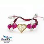 دستبند طلا و سنگ - طرح قلب