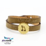 دستبند طلا و چرم - طرح نت موسیقی