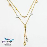 گردنبند طلا - طرح قلب و برگ