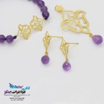 سرویس طلا - آویز و گوشواره و دستبند - طرح اسلیمی