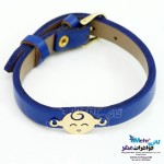 دستبند طلا و چرم - طرح نوزاد پسر