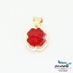 آویز طلا - سنگ سواروسکی گل