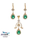 نیم ست طلا - آویز و گوشواره - طرح لاله واژگون