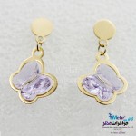 گوشواره طلا - سنگ سواروسکی پروانه
