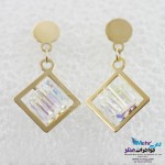 گوشواره طلا - سنگ سواروسکی مکعب