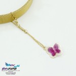 آویز ساعت طلا - سنگ سواروسکی پروانه