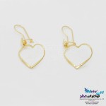 گوشواره طلا - طرح قلب منحنی