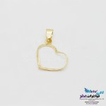 آویز طلا - طرح قلب منحنی