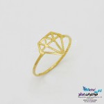 انگشتر طلا - طرح الماس