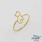 انگشتر طلا - طرح گربه