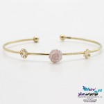 دستبند النگویی طلا - طرح گل