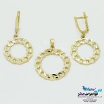 نیم ست طلا - آویز و گوشواره - طرح کارتیه
