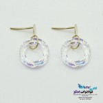 گوشواره طلا - سنگ سواروسکی رینگ