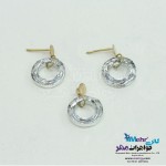 نیم ست طلا - آویز و گوشواره - سنگ سواروسکی رینگ